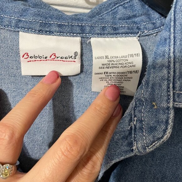 Vintage Bobbie Brooks Denim Button Down - Picture 5 of 5